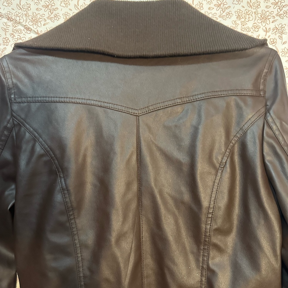 Zeanna brown leather jacket